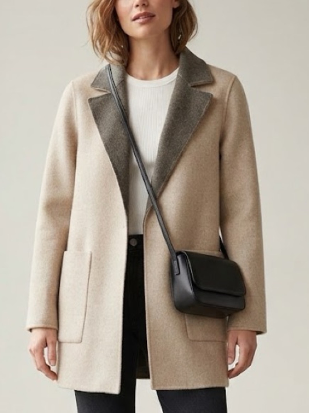 Theory Sileena R Winsome Double-Face Wool Cashmere Coat Size Medium M